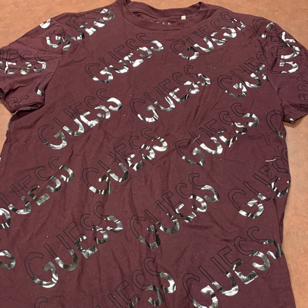 Burgundy Guess shirt